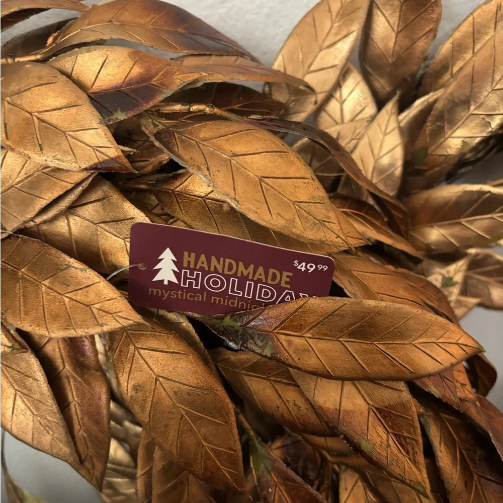2 Gold Leaf Wreaths 22”